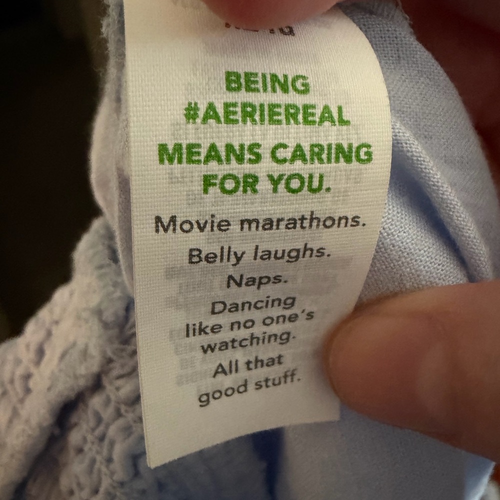 Aerie XL Light Blue Linen Shorts - Picture 5 of 6